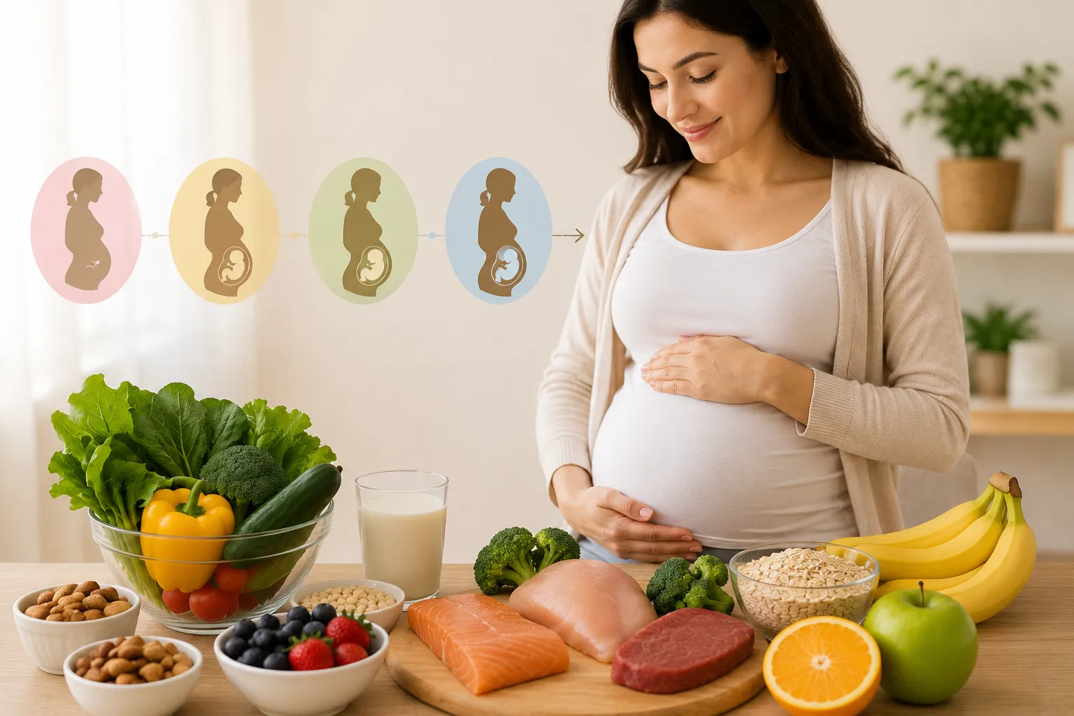 Nutrición durante diferentes etapas del embarazo