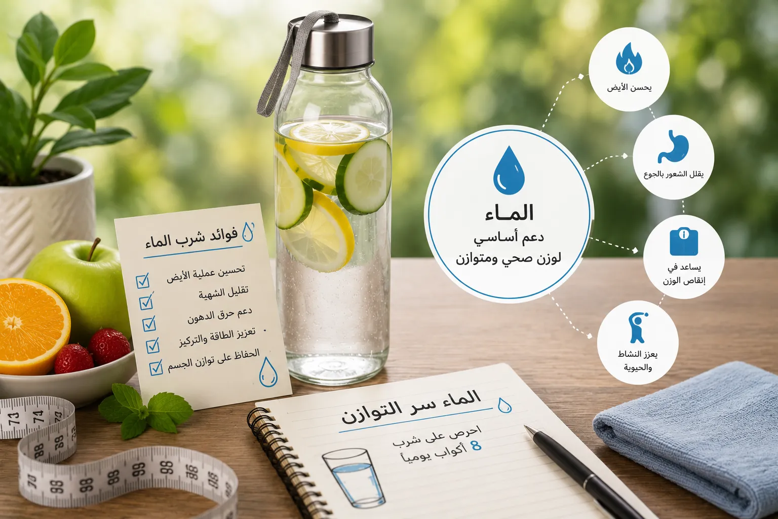 Importancia del agua para mantener peso saludable